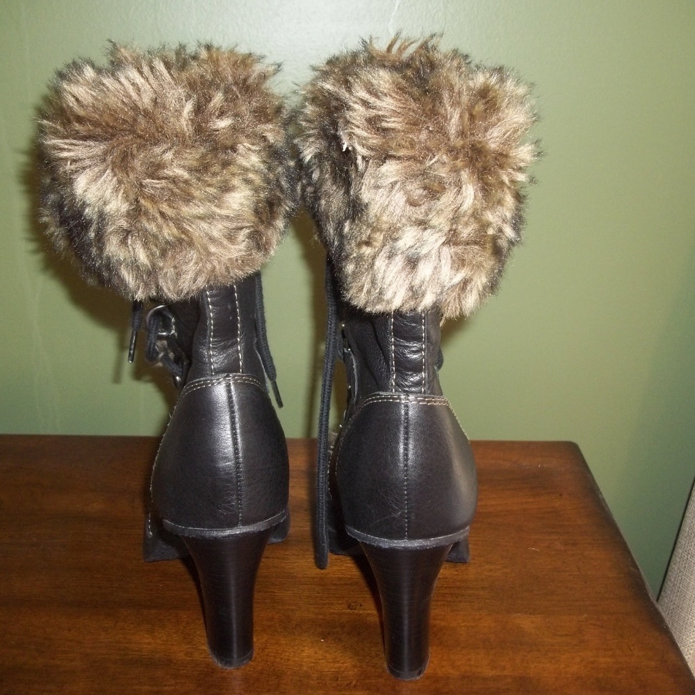 Report Leather & Faux Fur Vail Boots Size 7.5 - Picture 5 of 8